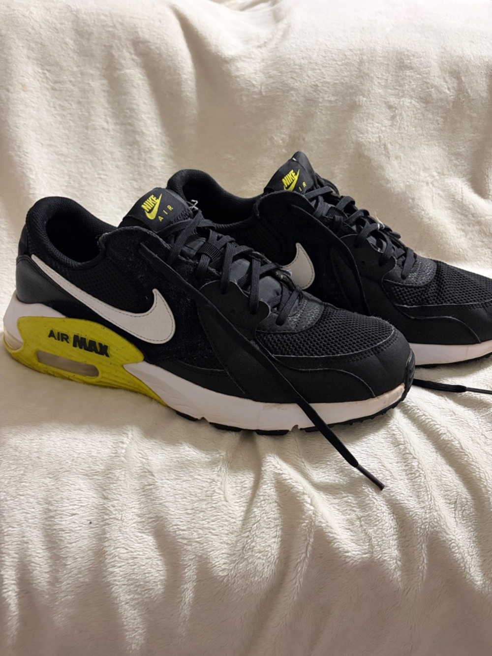 Nike Air Max Excee Running Shoes- Black and Volt